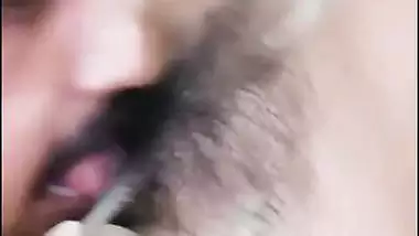 Licking chut of friends wife