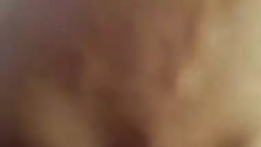 Girl in the reverse cowgirl position in the Tamil sex video