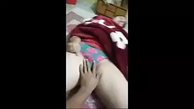 Indian girl is already a sex star flashing her muff in her sleep