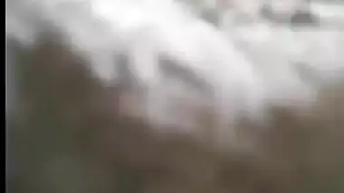 Creep climbs the wall to film the Indian neighbor taking a bath