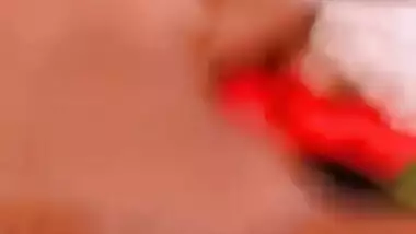 It is a close-up video of the Desi man filming wife's vagina