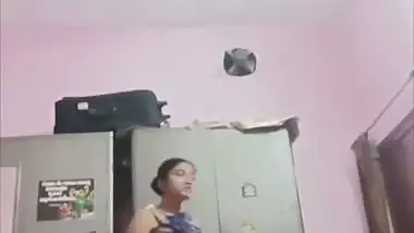 Sister changing dress caught on camera by brother
