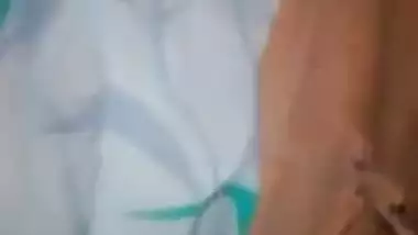 XXX sexy girl shows trimmed pussy on camera in MMS porn with Desi guy